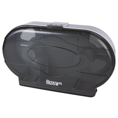 REN05150-IB Renown Jr Jumbo Black Twin Toilet Paper Dispenser