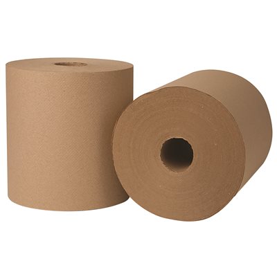 REN06004-WB RENOWN NATURAL HARDWOUND PAPER TOWEL 800 ft. Per Roll, 6-Rolls per Case