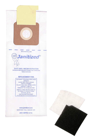 JAN-CMPRO-2  Vacuum Filter Bags Tennant 100-CS